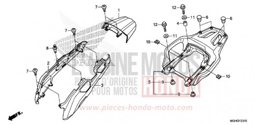 REAR COWL/CARRIER VFR1200XG de 2016